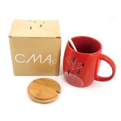  星巴克陶瓷咖啡有木杯盖咖啡匙 - CMA